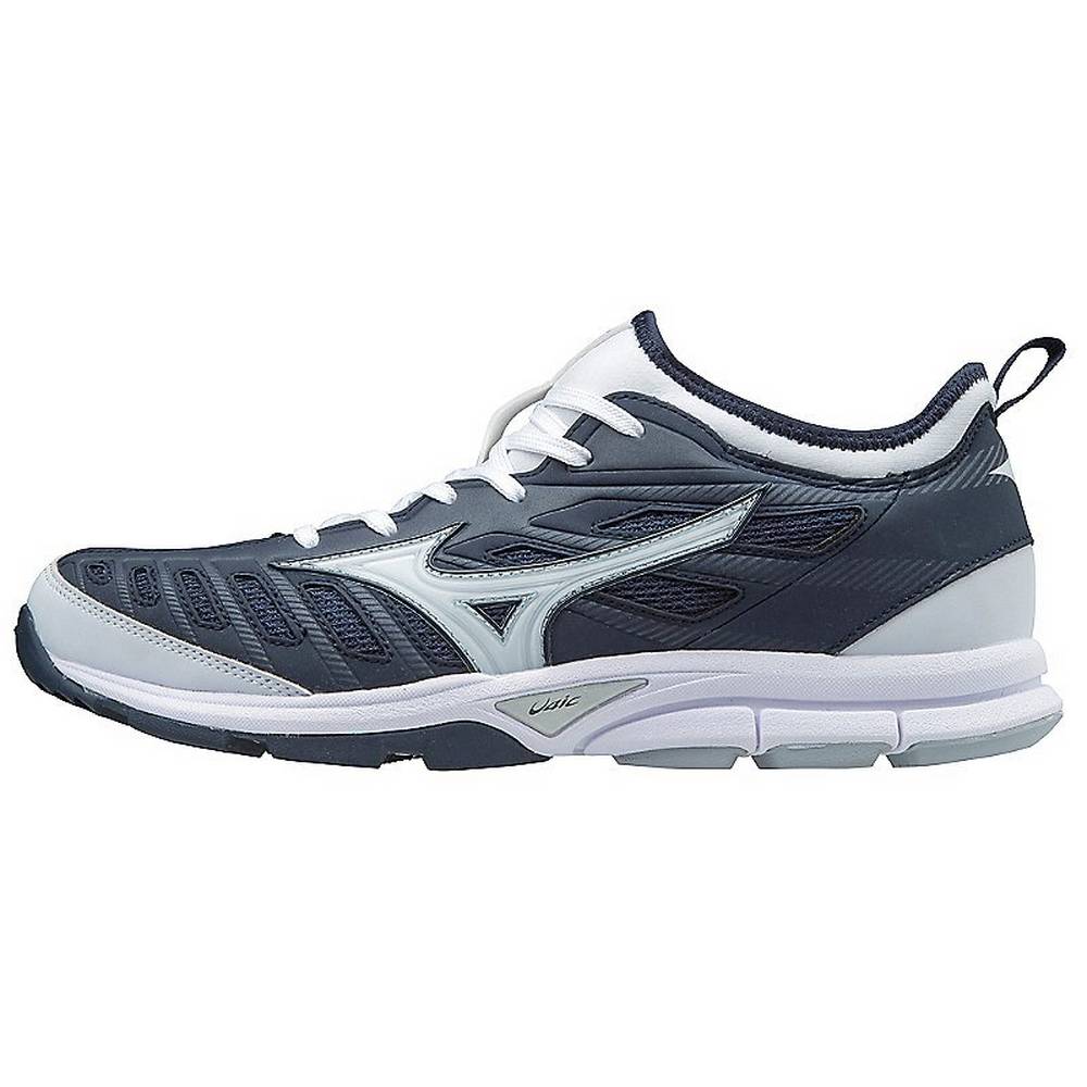 Mizuno Player’s Trainer 2 Turf - Erkek Beyzbol Ayakkabısı - Lacivert/Beyaz Türkiye (MXUNPC-637)